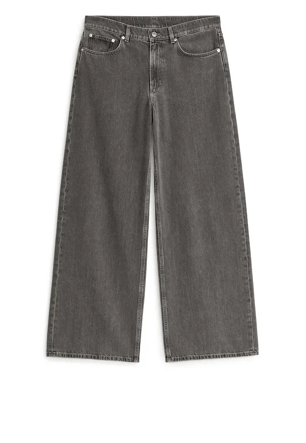 CLOUD Low Loose Jeans - Grey