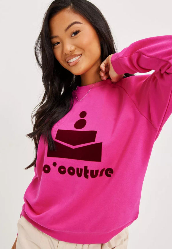 Co'couture - Sweatshirts - Pink - New Coco Floc Sweat - Tröjor - sweatshirts