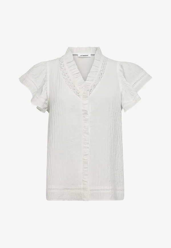 co'couture - Blus AlisaCC Lace - Vit