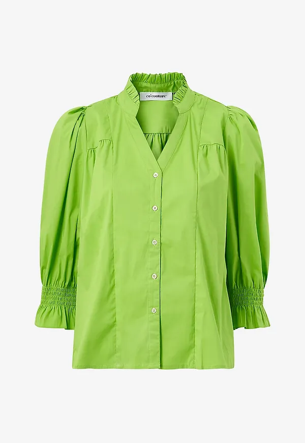 co'couture - Blus Annah SS Shirt - Grön