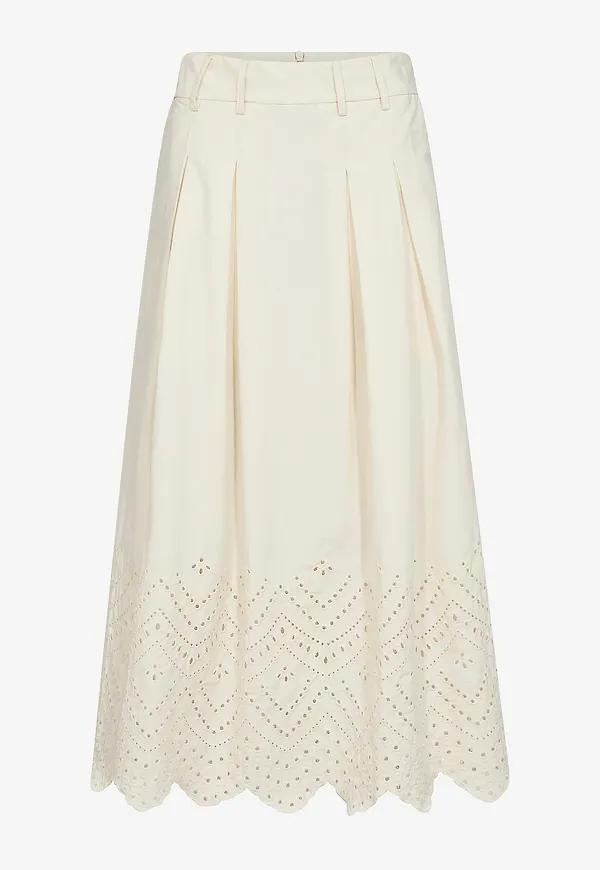 co'couture - Kjol PoppyCC Anglaise Skirt - Beige