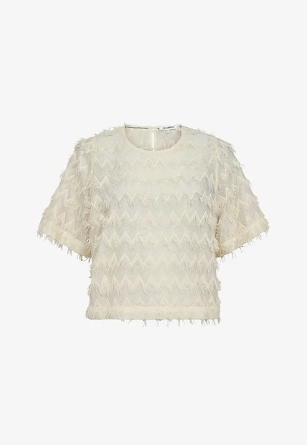 co'couture - Blus TriangleCC SS - Natur