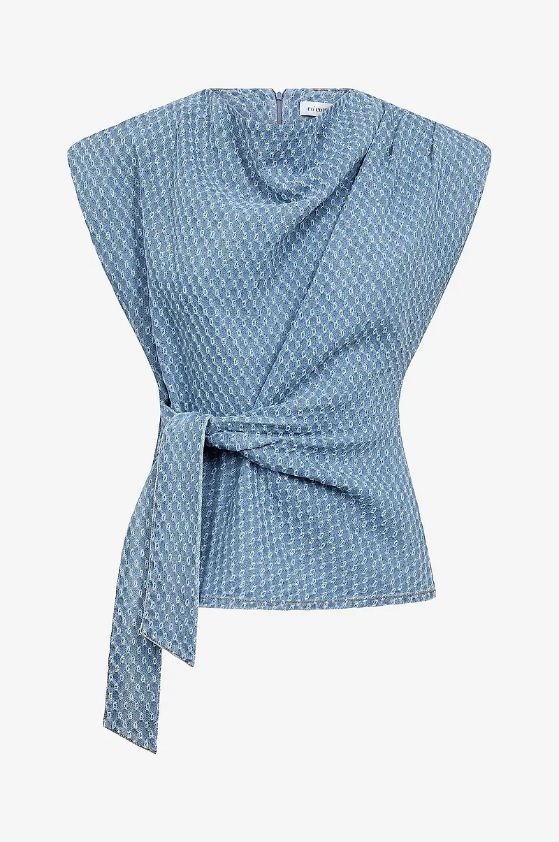 co’couture - Denimblus AntoCC Denim Pleat Top - Blå