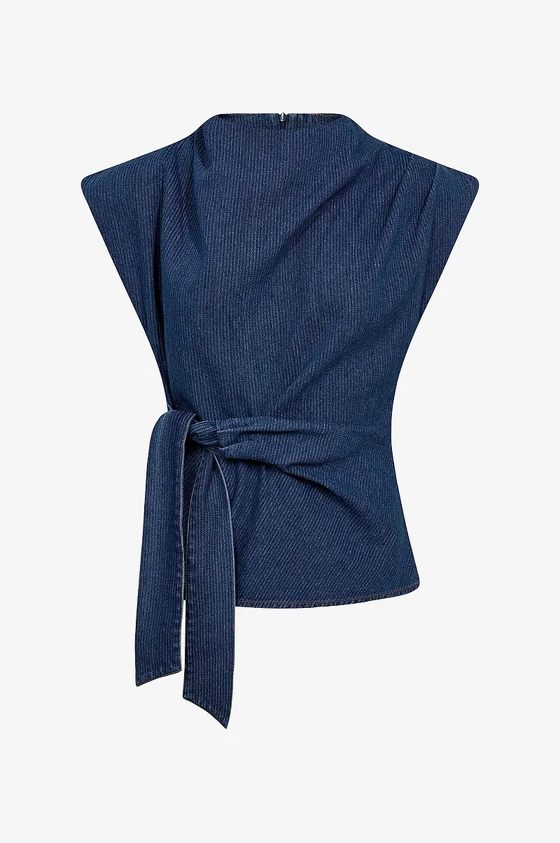 co'couture - Jeansblus KimmyCC Pleat - Blå