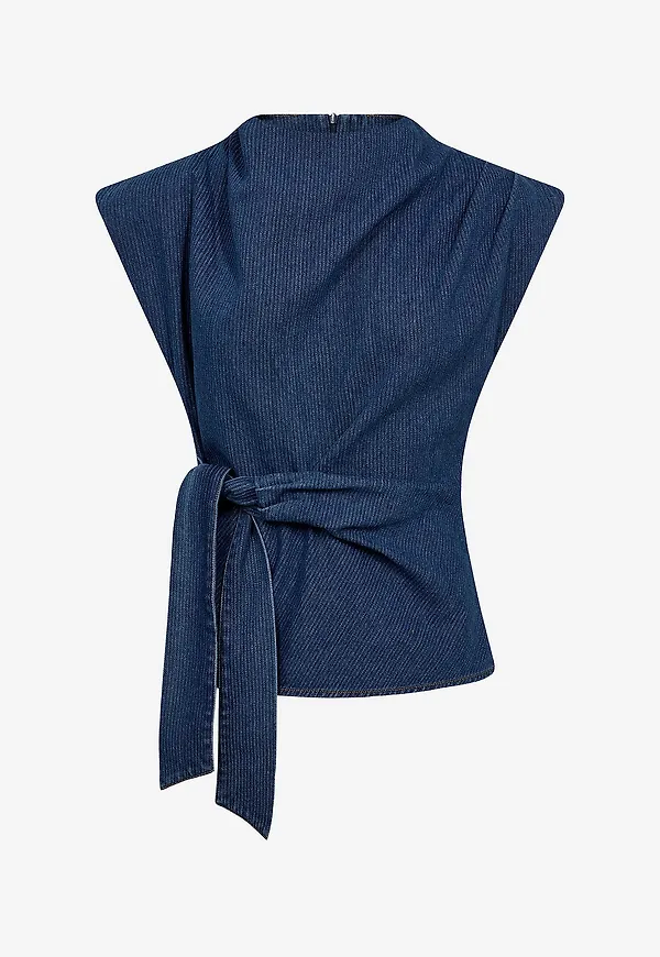 co'couture - Jeansblus KimmyCC Pleat - Blå