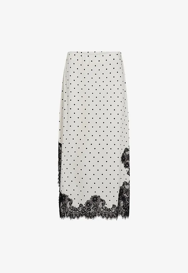co'couture - Kjol AmeliCC Dot Lace - Natur