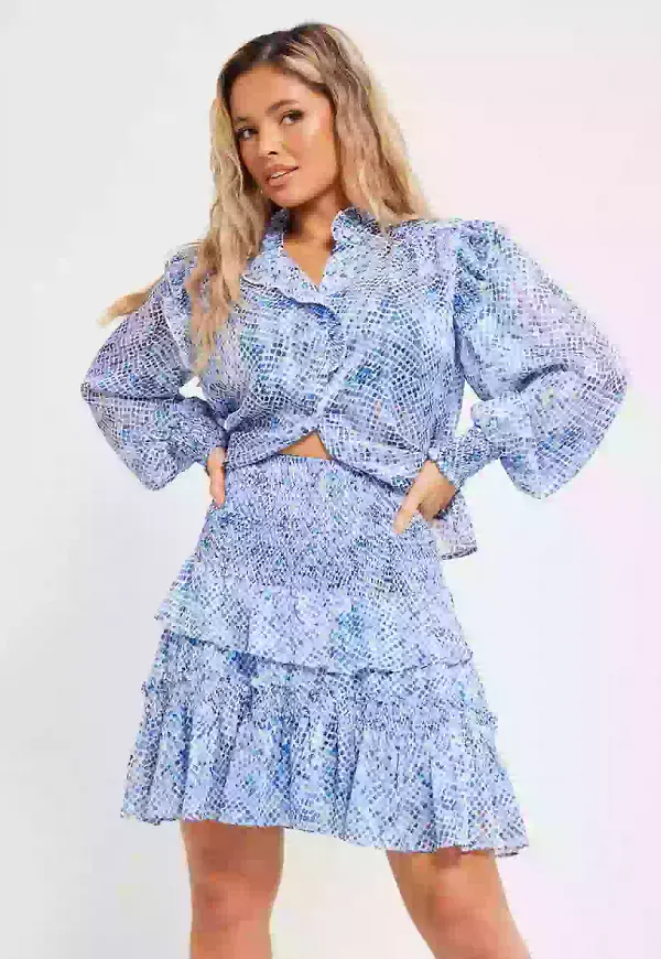 Co'couture Sapphire Smock Skirt Volangkjolar Blue