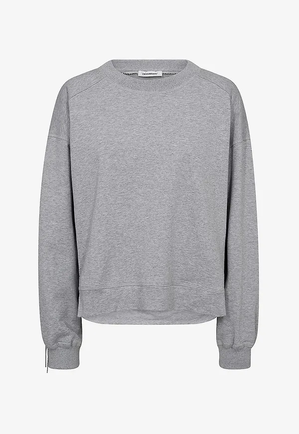 co'couture - Sweatshirt Studcc Fringe - Grå