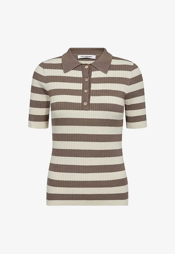 co'couture - Tröja ccBonny Stripe - Beige