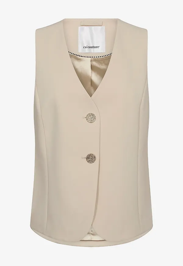 co'couture - Väst VolaCC Curve Vest - Beige
