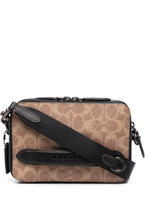 Coach axelremsväska med monogram - Brun