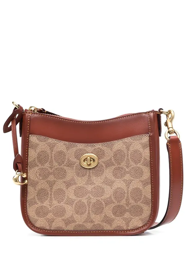 Coach axelväska med monogram - Brun