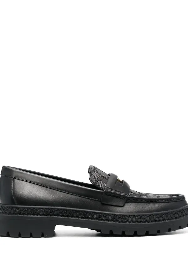 Coach loafers med monogram - Svart