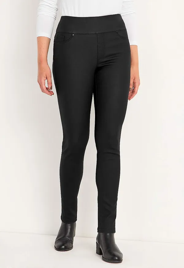 Coatade jeggings med smala ben