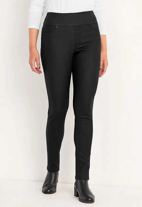 Coatade jeggings med smala ben