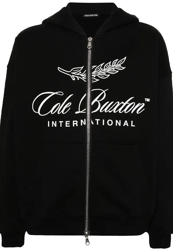 COLE BUXTON International hoodie med logotyp - Svart