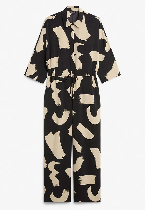 Collar jumpsuit - Black