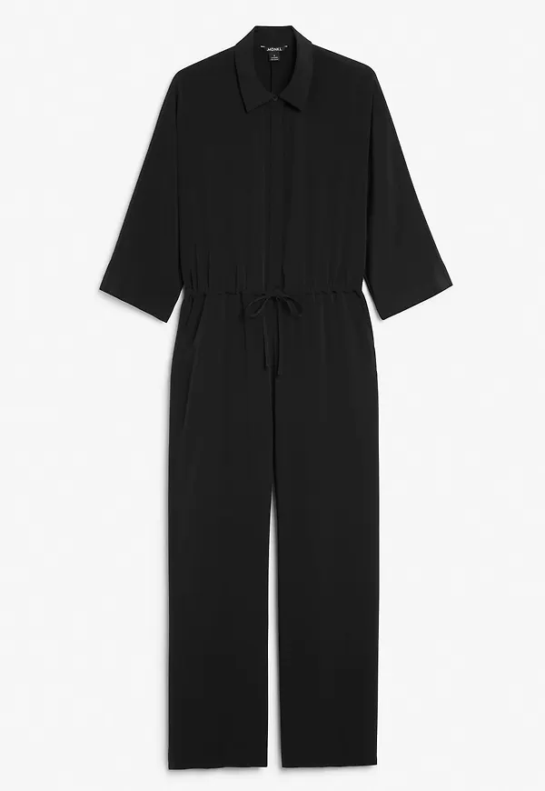 Collar jumpsuit - Black