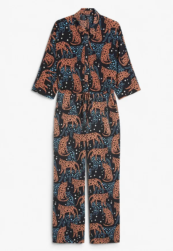 Collar jumpsuit - Black
