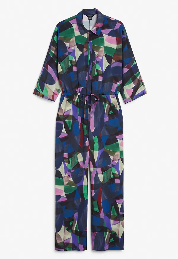 Collar jumpsuit - Blue