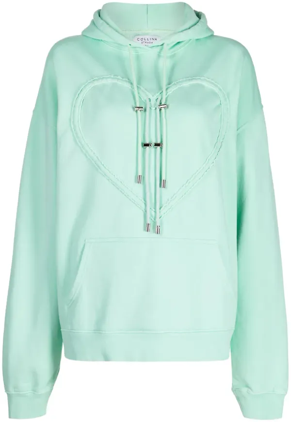 Collina Strada Heart EKD hoodie - Grön