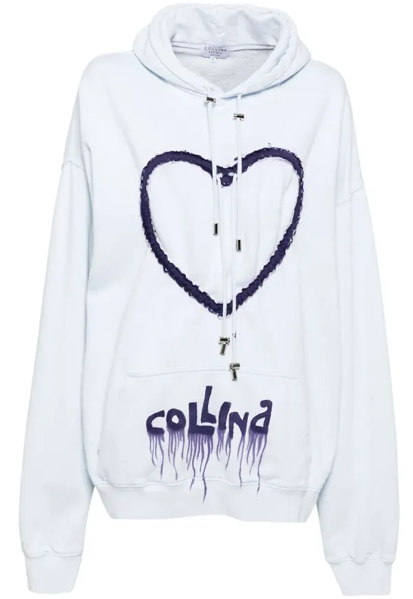 Collina Strada hjärtformad hoodie - Blå