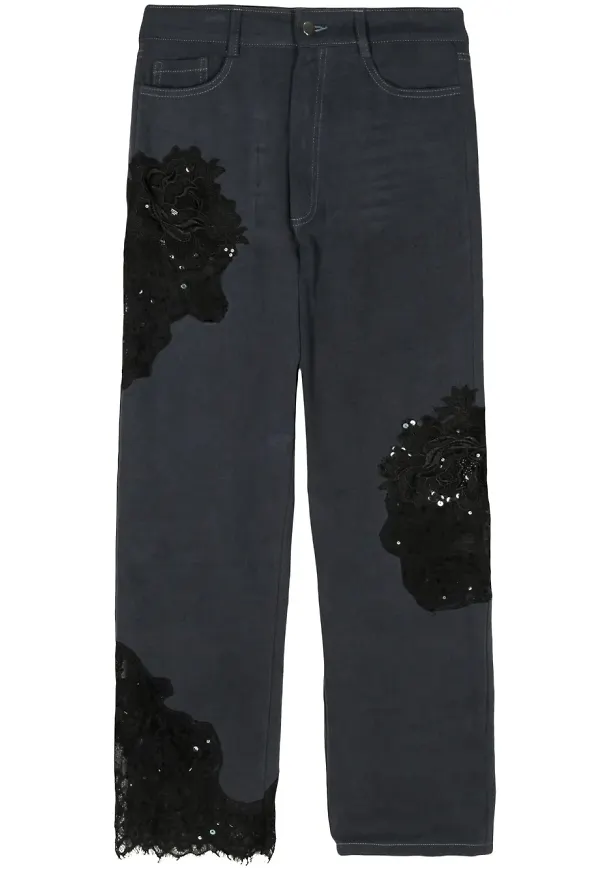 Collina Strada Mikaela jeans med paljetter - Blå