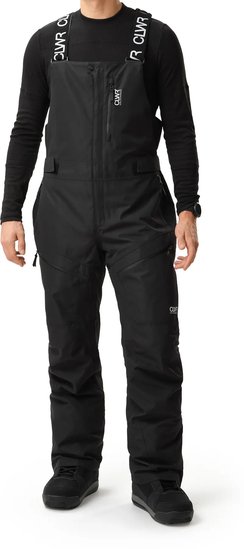 ColourWear Men's Slash Bib Pants Black