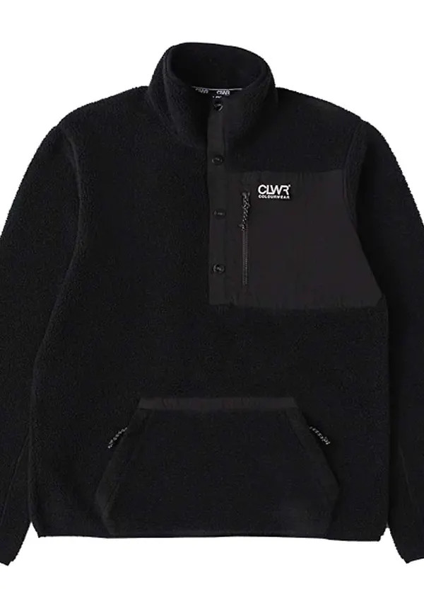 ColourWear Men's Snap Pile Black