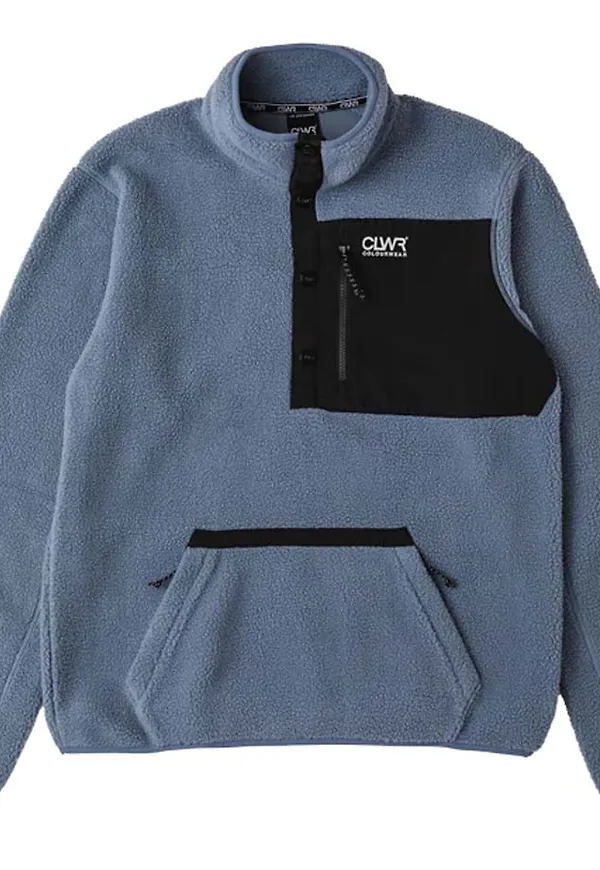 ColourWear Men's Snap Pile Grey Blue