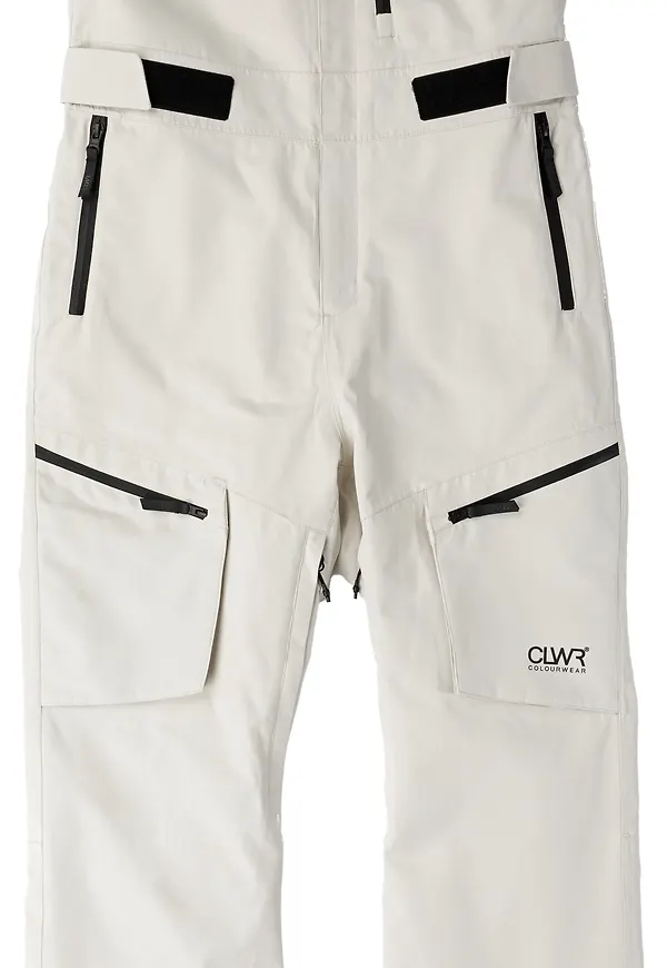 ColourWear Women's Slash Bib Pants Off-White