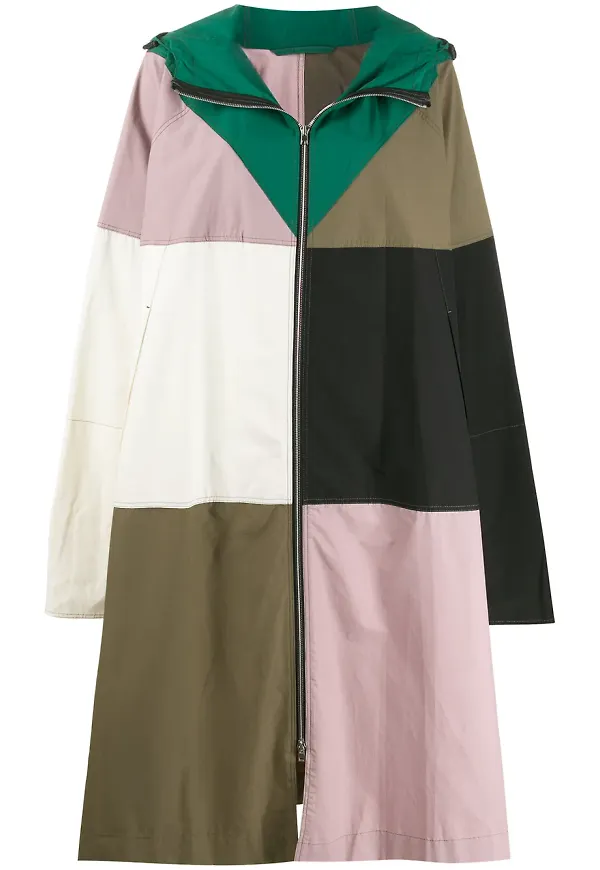 colville kappa med lappdesign med huva - Neutral