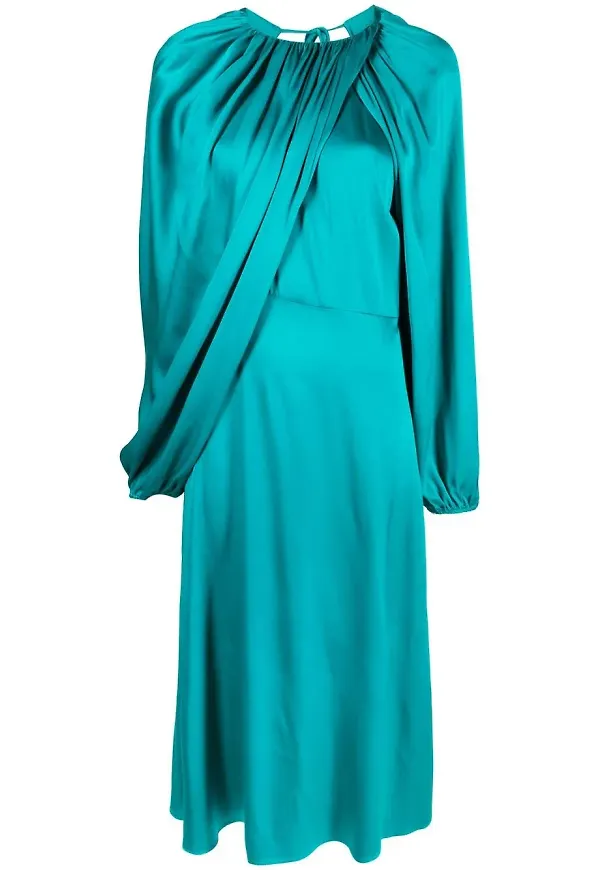 colville klänning med draperad detalj - Blå