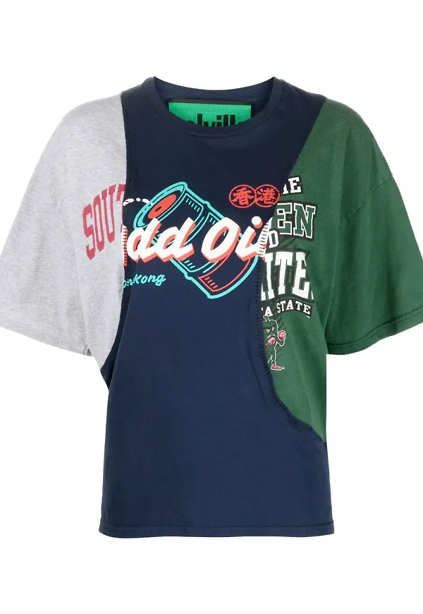 colville t-shirt med lappdesign - Blå
