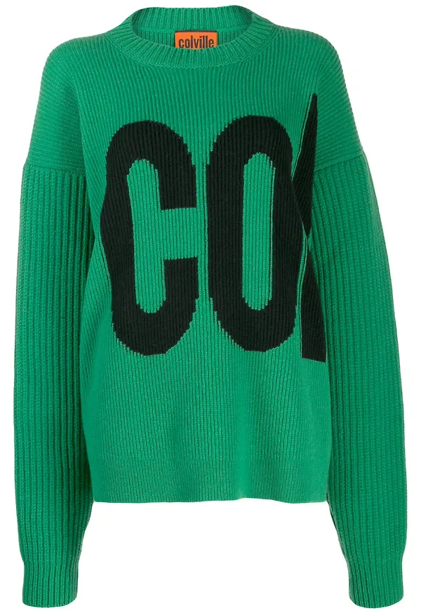 colville tröja med broderad logotyp - Grön
