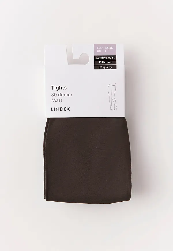 Comfort waist matt strumpbyxor 80 denier