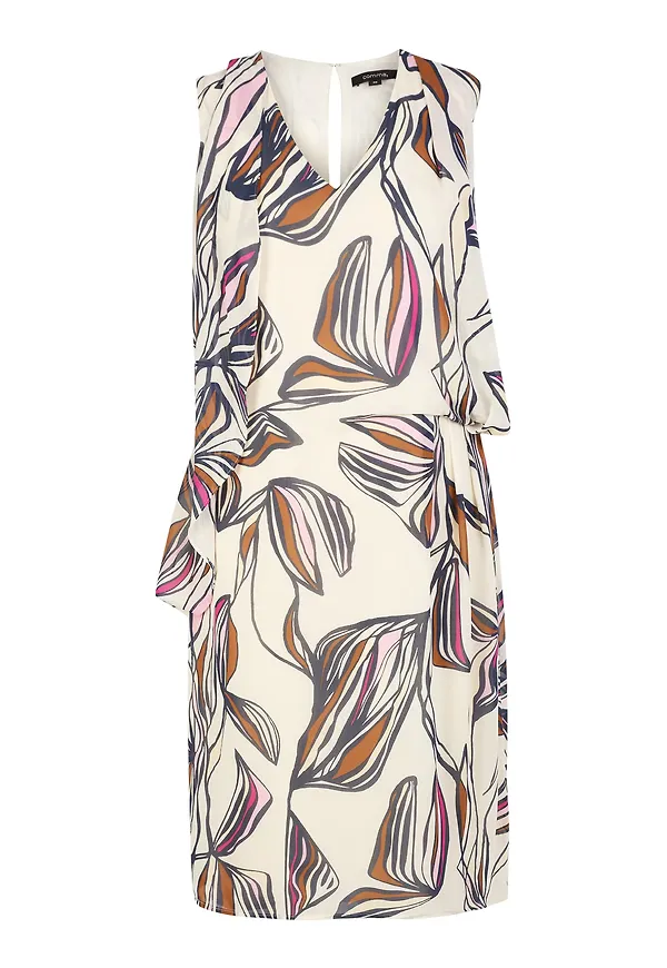 COMMA Klänning nattblå / konjak / rosa / off-white