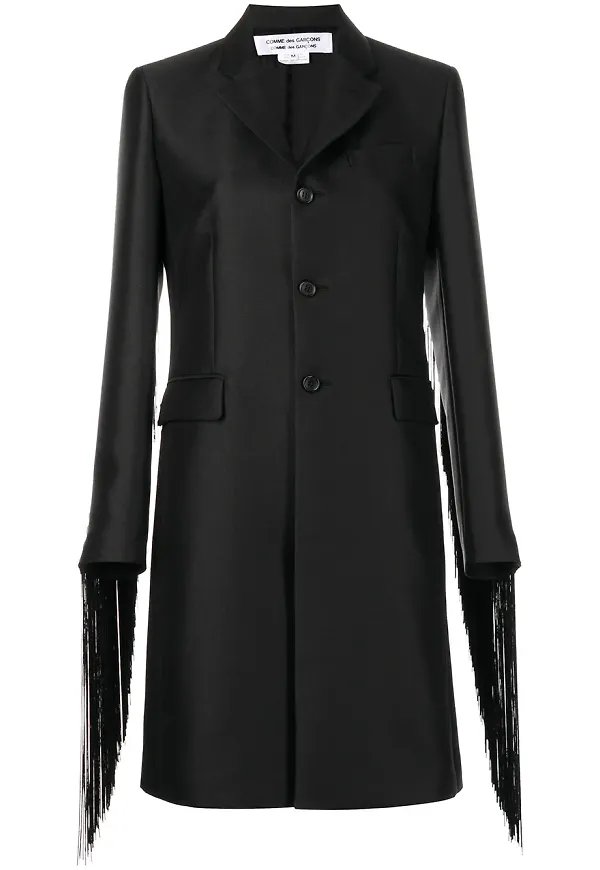 Comme Des Garçons Comme Des Garçons enkelknäppt kappa - Svart