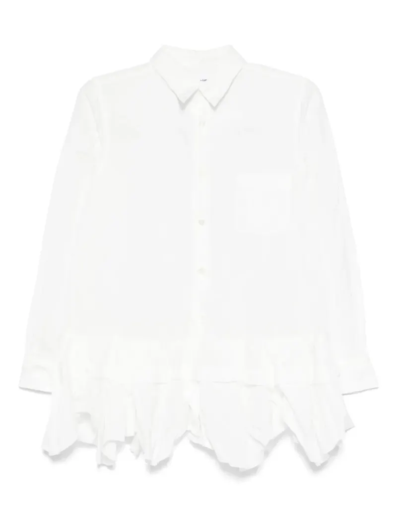 Comme Des Garçons Comme Des Garçons skjorta med volangfåll - Vit