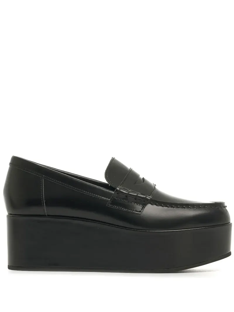 Comme Des Garçons Girl pennyloafers med platåsula - Svart