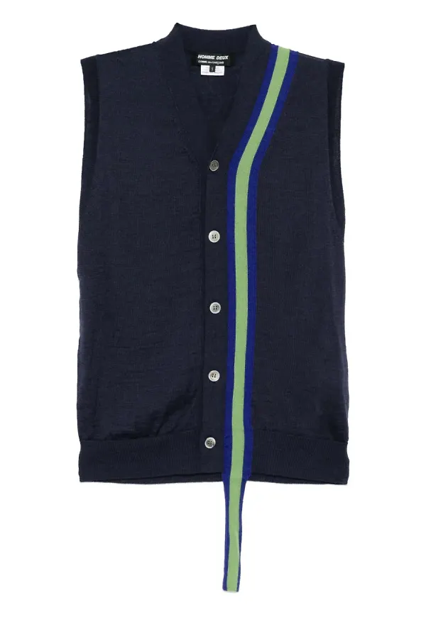 Comme des Garçons Homme Deux ärmlös kofta - Blå