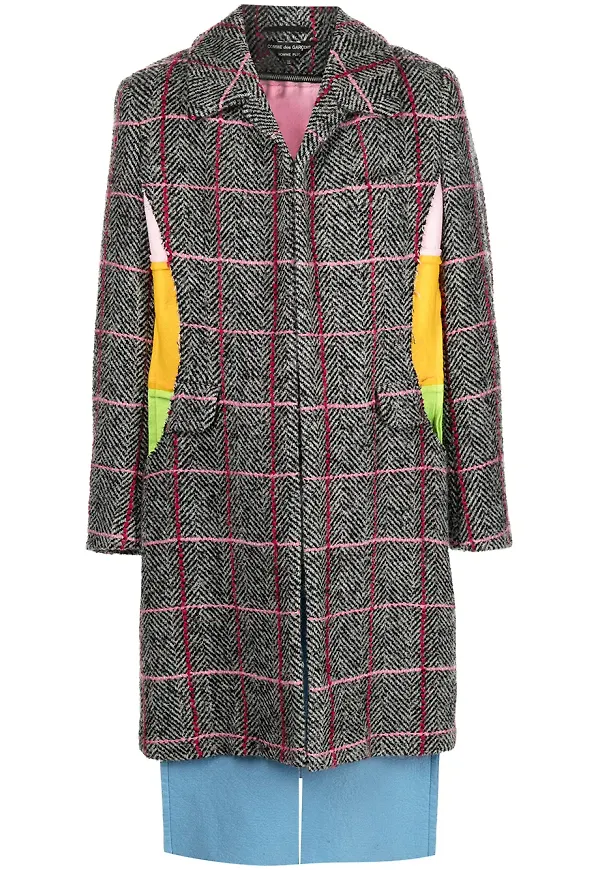 Comme des Garçons Homme Plus blazer med färgblock - Grå