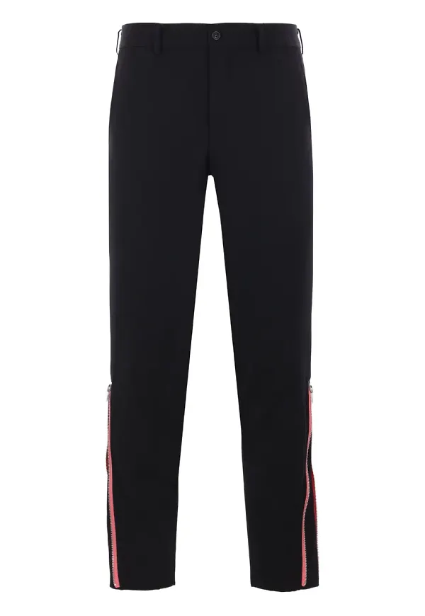 Comme des Garçons Homme Plus byxor med dragkedjedetalj - Svart