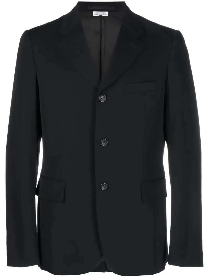 Comme des Garçons Homme Plus enkelknäppt blazer - Blå