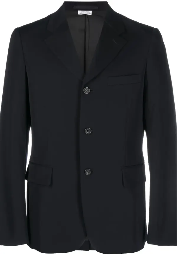 Comme des Garçons Homme Plus enkelknäppt blazer - Blå