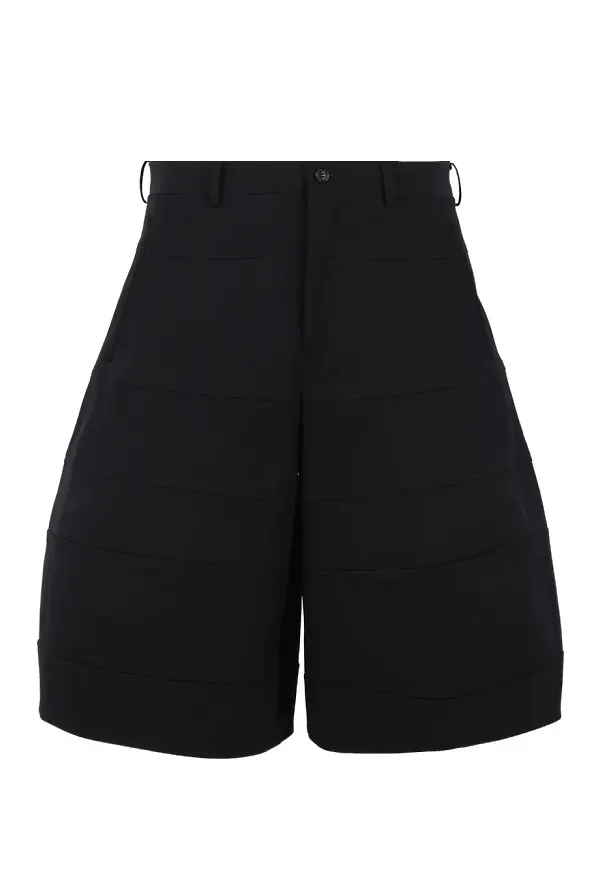 Comme des Garçons Homme Plus wide leg bermuda shorts - Svart