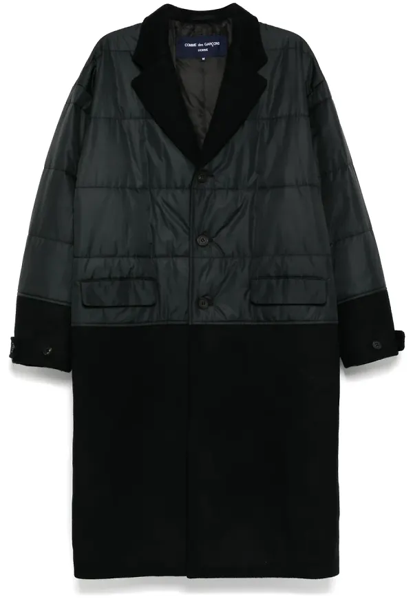 Comme des Garçons Homme vadderad kappa - Svart