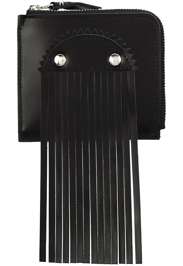 Comme Des Garçons Wallet fringed cardholder - Svart
