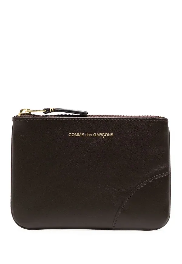 Comme Des Garçons Wallet läderplånbok med dragkedja - Brun