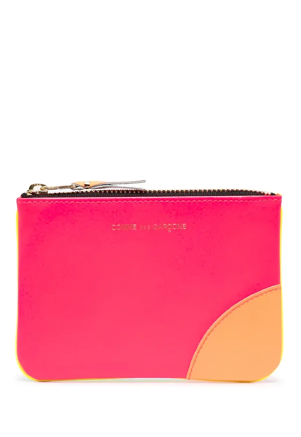 Comme Des Garçons Wallet plånbok med färgblock och dragkedja - Rosa
